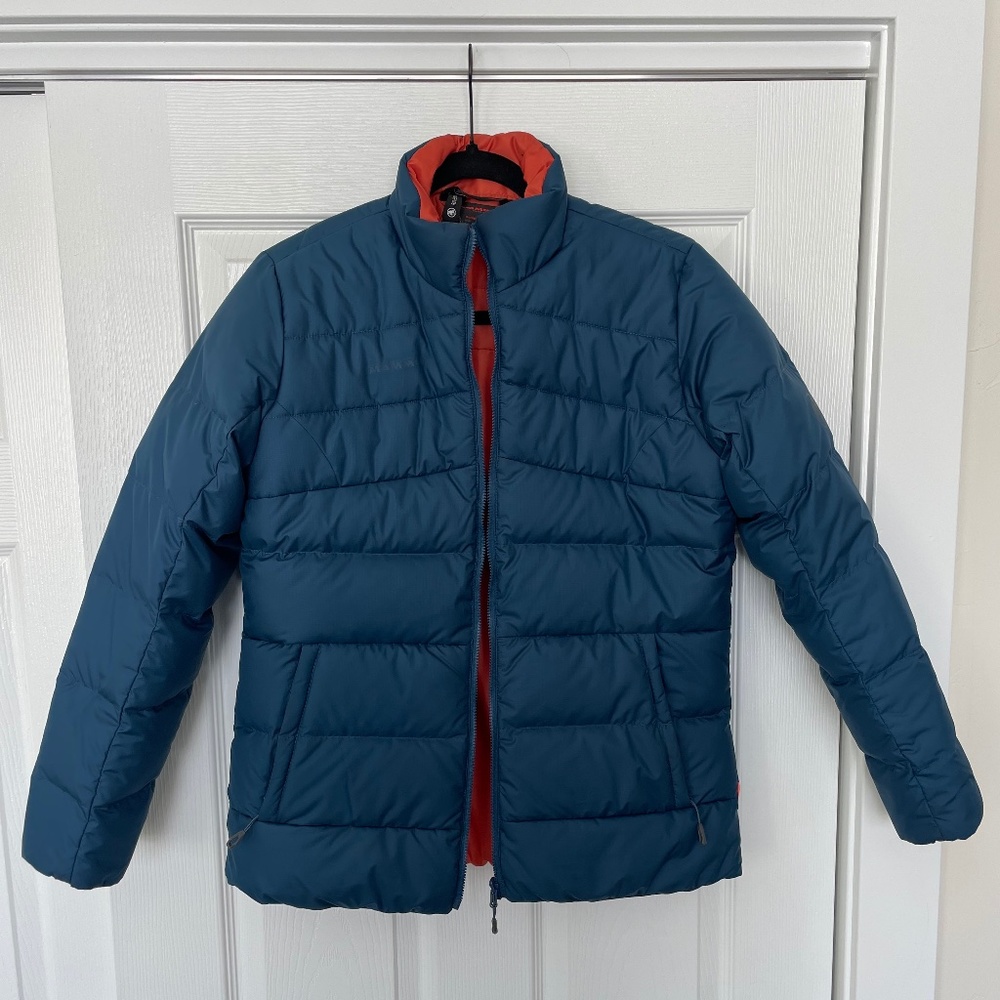 Mammut Down  Reversible Whitehorn Jacket in Navy and Orange (NEW w/o tags)